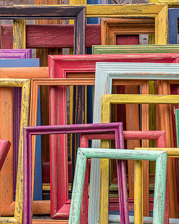Bilderrahmen in den verschiedensten Farben Bild: Bilderrahmen in den verschiedensten Farben